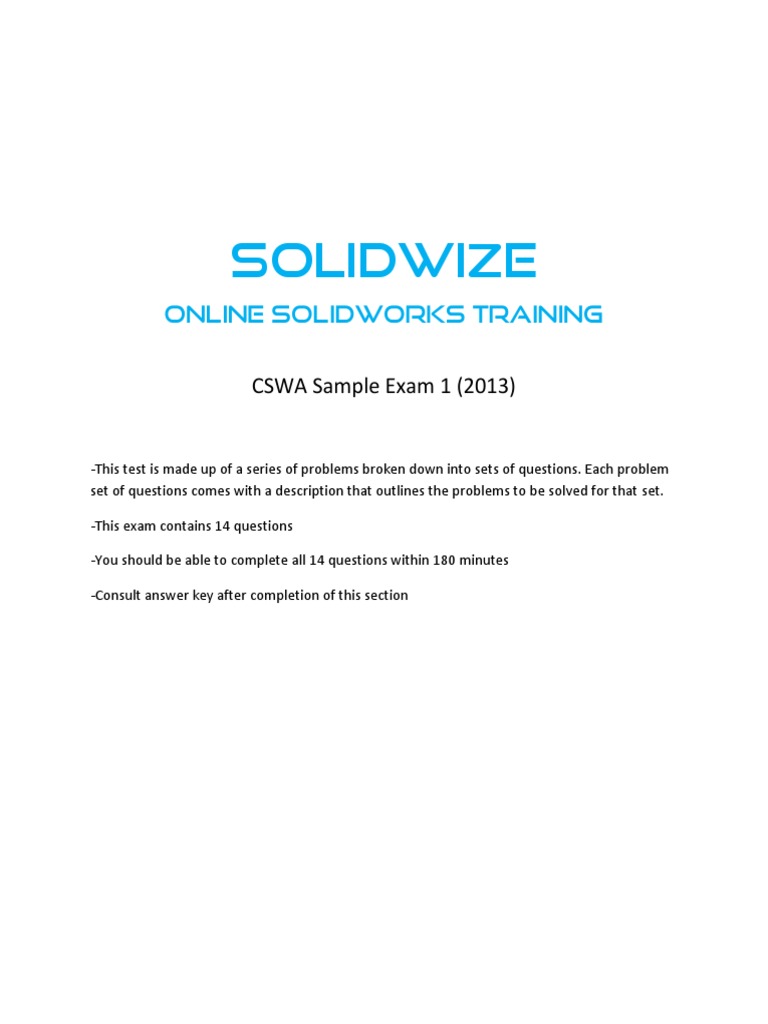 CSWA Sample Exam Questions and Solutions | PDF