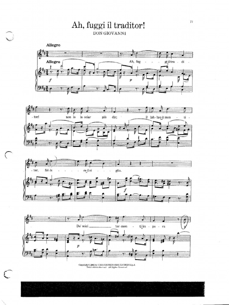 Ah, Fuggi Il Traditor! | PDF
