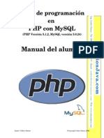 Manual de Programacion Con PHP y MySQL