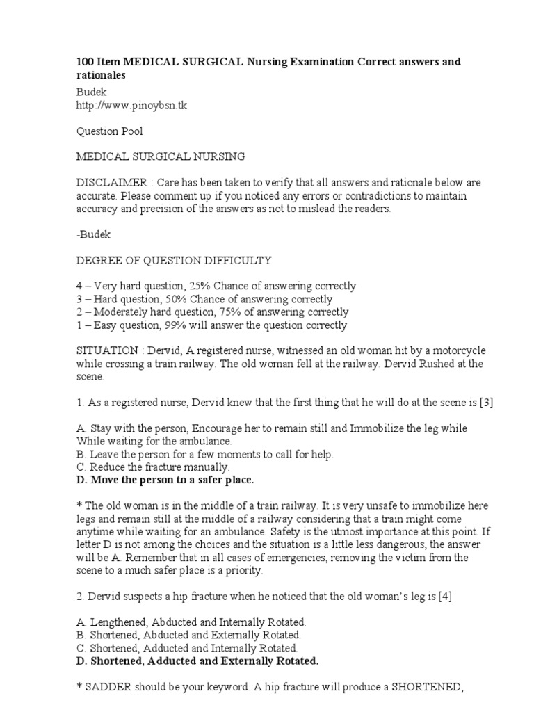 Answers to test question sites image