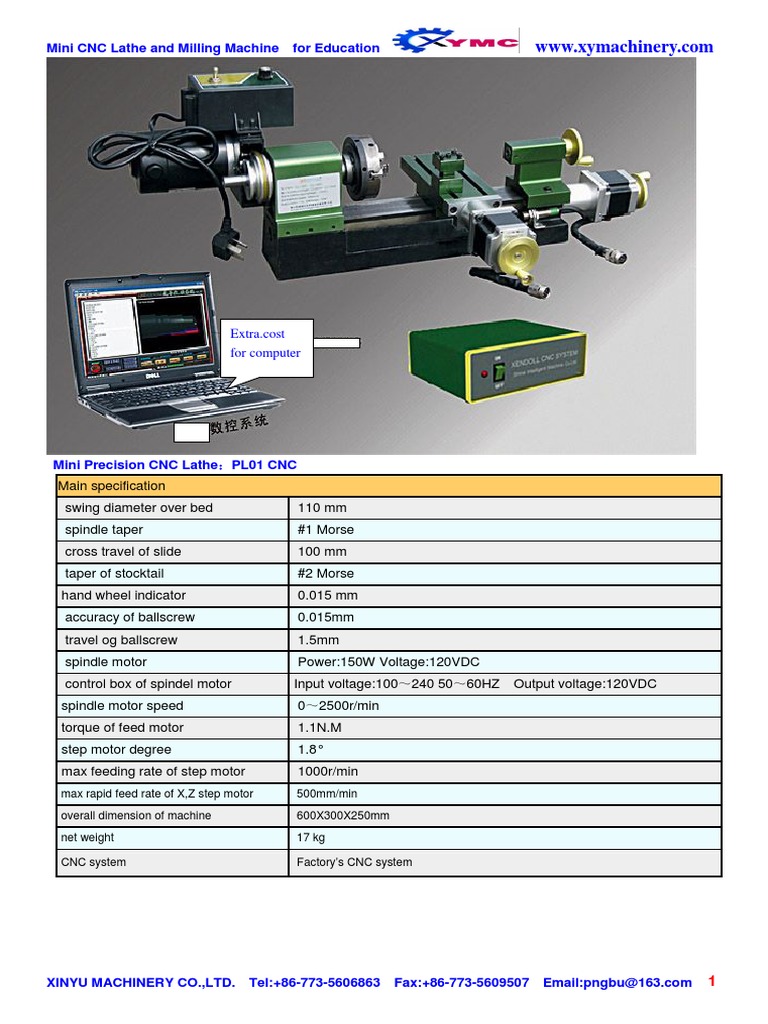 Educational Mini CNC Lathe & Mill | PDF | Numerical Control | Metalworking