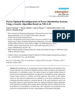 Article Pareto Optimal Reconfiguration of Power Distribution Systems Energies
