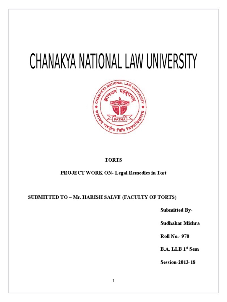 Legal Remedies in Tort Explained | PDF | Punitive Damages | Damages
