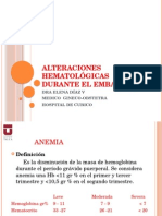 Alteraciones hematológicas durante el embarazo: Anemia y trombocitopenia