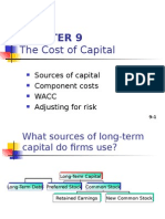 The Cost of Capital: Sources of Capital Component Costs Wacc Adjusting For Risk
