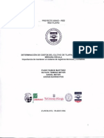 Determinacion de Costos Del Cultivo de Tilapia a Pequeña y Mediana Escala