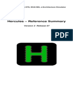 Hercules - Reference Summary: Version 3 Release 07