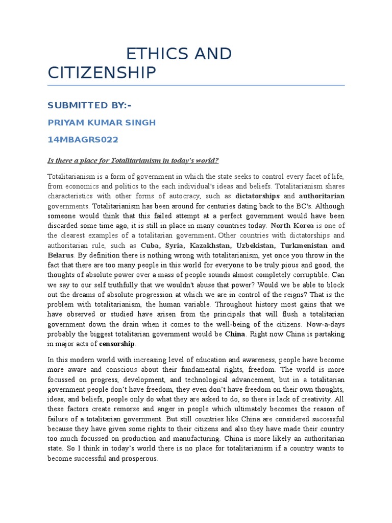 Authoritarian theory essay picture