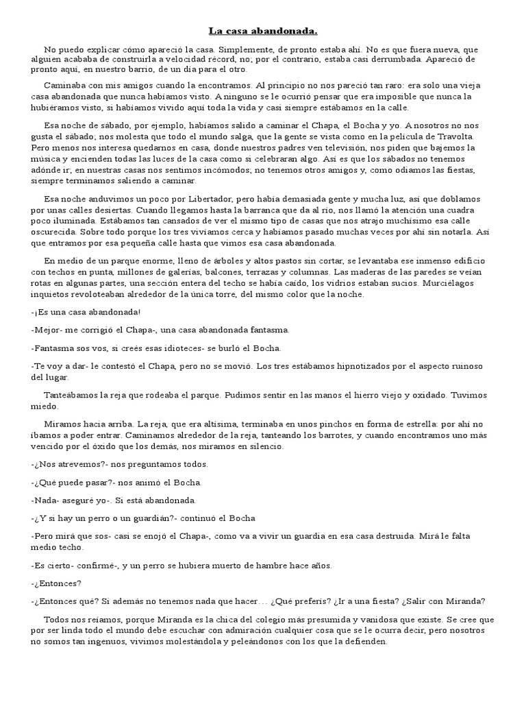 La Casa Abandonada | PDF | Ligero, image size:768x1024