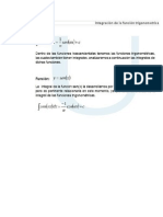 Integración de La Función Trigonometrica PDF