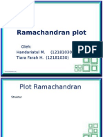 Ramachandran Plot: Oleh: Handariatul M. (121810301003) Tiara Farah H. (12181030)
