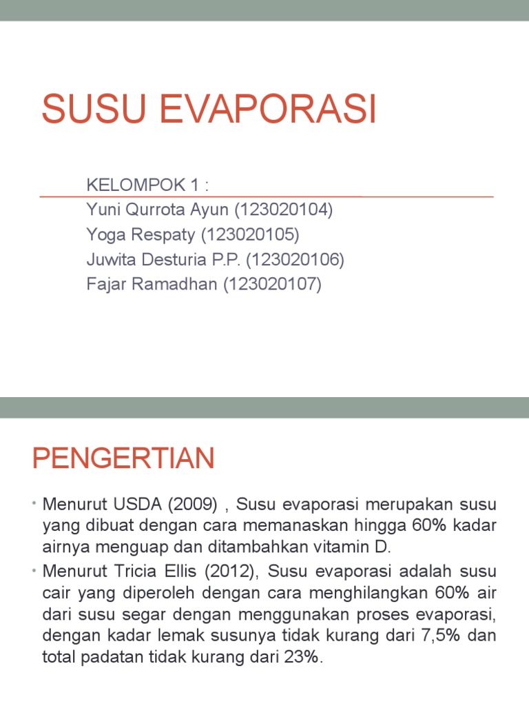 Susu Evaporasi | PDF
