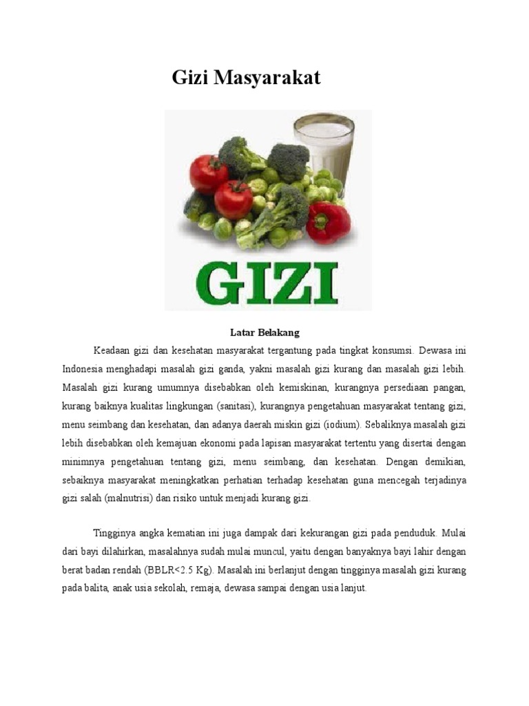 Makalah Gizi Masyarakat