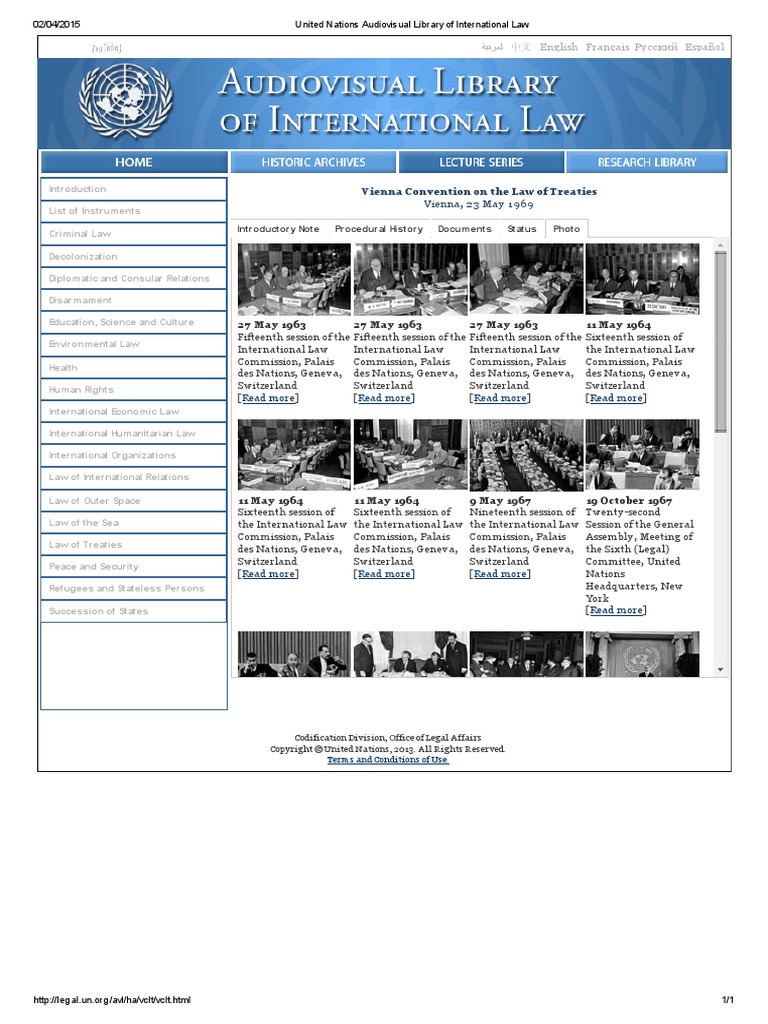 United Nations Audiovisual Library of International Law | PDF | United ...