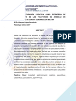 La Reestructuración Cognitiva Como Estrategia de Afrontamiento de Los Trastornos de Ansiedad en Participantes de Cursos de Formación Militar