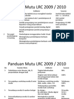 Panduan Mutu LRC 2009