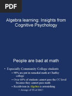 Algebra Learning