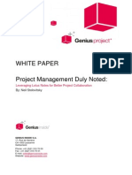 Project Management Leveraging Lotus Notes for Better Collaboration Whitepaper1