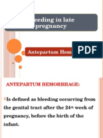 Bleeding in Late Pregnancy