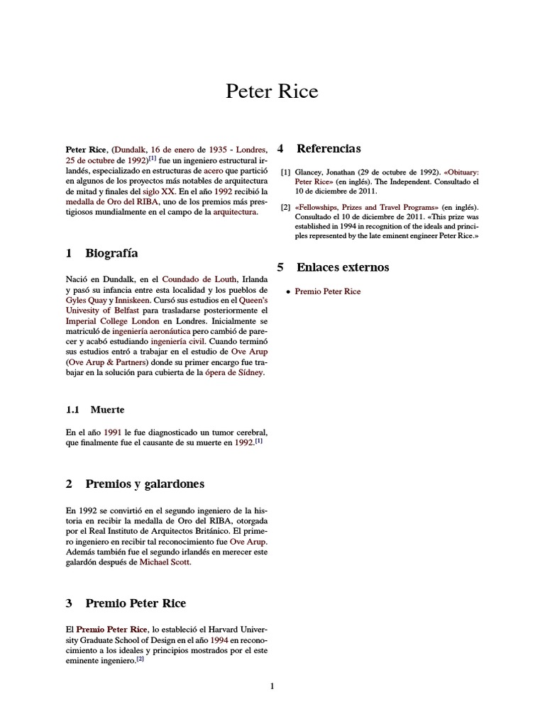 Legado de Peter Rice, ingeniero irlandés | PDF | Ingeniería | Ciencia y ...