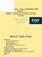 Free University Fall 2014: Corporate Finance - Ross, Westerfield, Jaffe Session 4