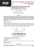 Low Power Multi GHZ Circuit Techniques in Vlsi: IPASJ International Journal of Electronics & Communication (IIJEC)