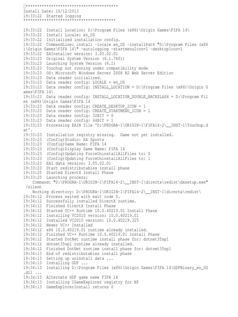 Install Log Windows Registry System Software