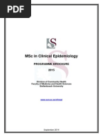 MSC in Clinical Epidemiology Course Outline 2015