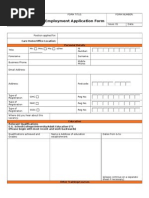 Employment Application Form