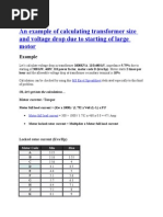 Trfo Voltage Drop