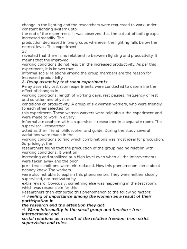 Relay Assembly Test Room Experiments PDF System Quantitative Research