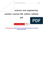 Download Solution Manual 6th Edition Callister by Madhu Kiran Reddy Muli SN260861934 doc pdf