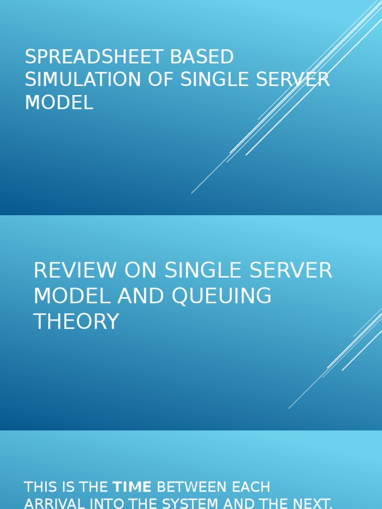 Spreadsheet Based Simulation of Single Server Model | PDF | Simulation ...