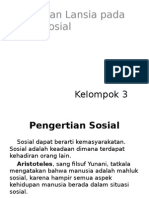 Perubahan Lansi Pada Aspek Sosial