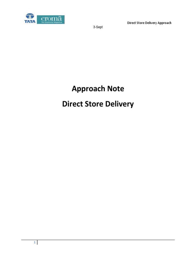 Approach_Note_Direct Store Delivery (1).pdf Customer Relationship