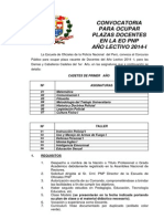 Convocatoria Para Ocupar Plaza Docensia 2014 I - KDT 1er. Año