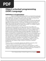 Object Oriented Programming Language