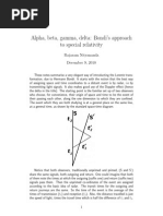 Alpha, Beta, Gamma, Delta: Bondi's Approach To Special Relativity