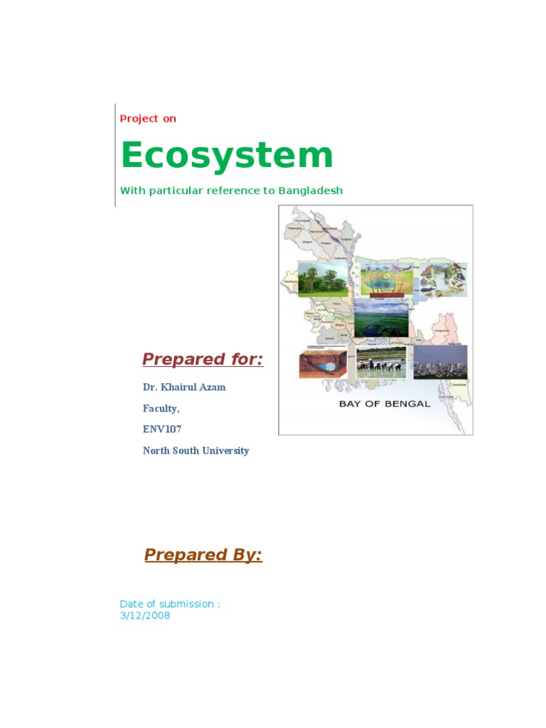 Ecosystem Project Overview for Bangladesh | PDF | Ecosystem | Organic ...