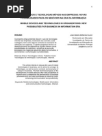 DISPOSITIVOS E TECNOLOGIAS MÓVEIS NAS EMPRESAS