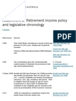 Retirement Income Policy and Legislative Chronology – Parliament of Australia