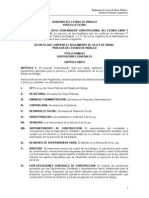 Reglamento de La Ley de Obras Públicas Del Estado de Hidalgo