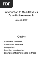 Download Introduction to Qualitative vs Quantitative Research by caroline_8585 SN26089249 doc pdf