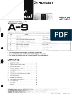 Pioneer a-9 (Stereo Amlplifier) Manual de Servicio