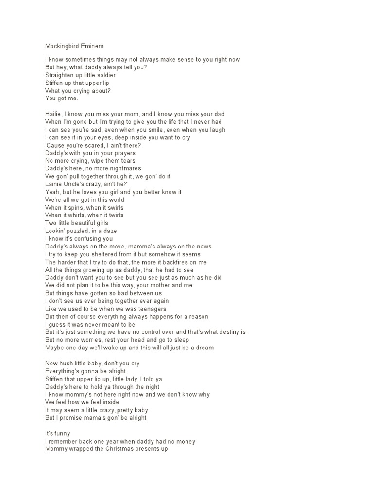 Mockingbird Eminem | PDF | Leisure