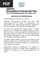 Cantata Juvenil - carta de invitación para las iglesias 