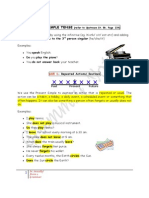 Present Simple Tense: S/es To The 3 Person Singular (He/she/it)