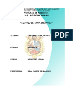 Certificado Medicina Legal