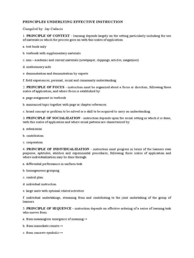 SixPrincplesofTeaching and Learning | PDF | Career & Growth