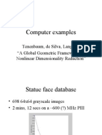 Computer Examples: Tenenbaum, de Silva, Langford "A Global Geometric Framework For Nonlinear Dimensionality Reduction"